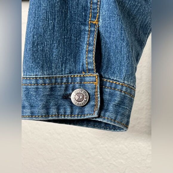 Woolrich Classic Blue Denim Jacket 🔥 excellent condition 🔥 stretch 🔥 XL - Picture 3 of 10